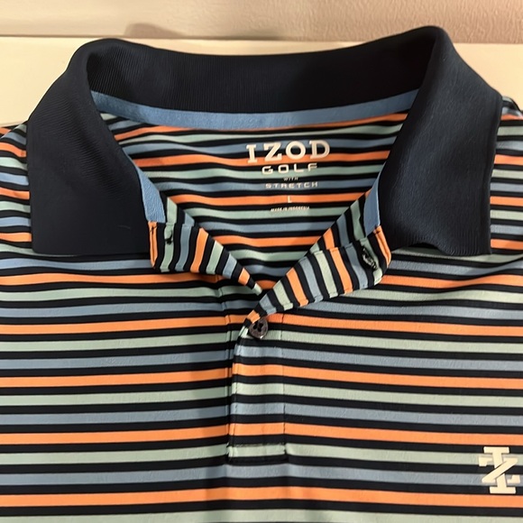 IZOD Men’s Golf Printed Polo with Stretch Sz Large - Picture 6 of 10